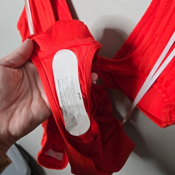 Aerie Red One Piece Swim Large - Picture 6 of 7